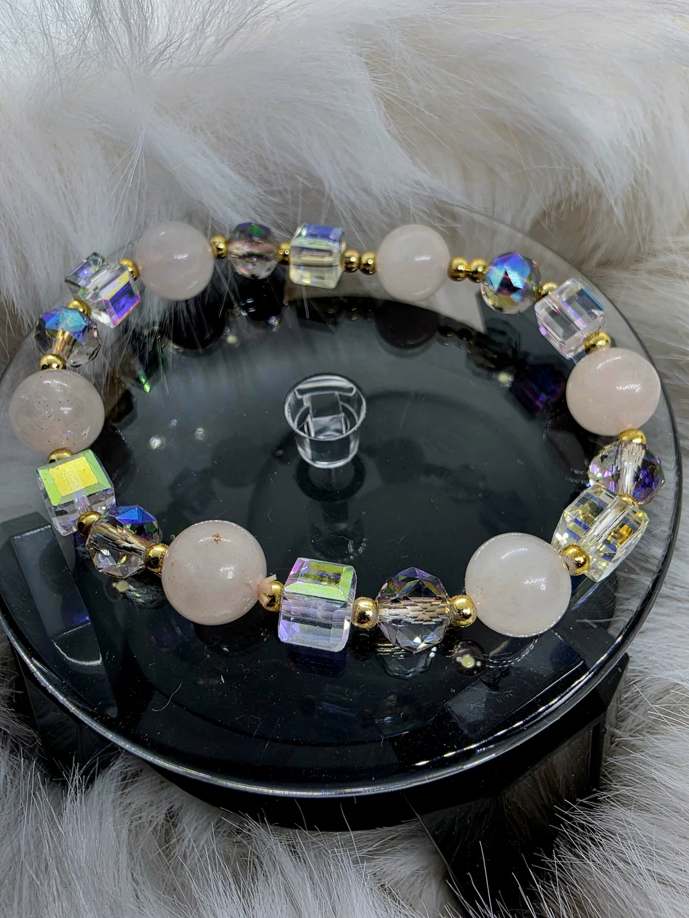 Quartz Crystal Bracelet - Clear Quartz Sparkle Beaded Bracelet